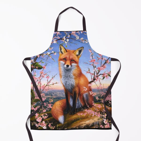 Artikelvorschau, Fuchs-Porträt. Fuchs mit Kirschblüte, Fuchs-Malerei, Michelangelo-Stil entworfen und verkauft von FoxVibes.
