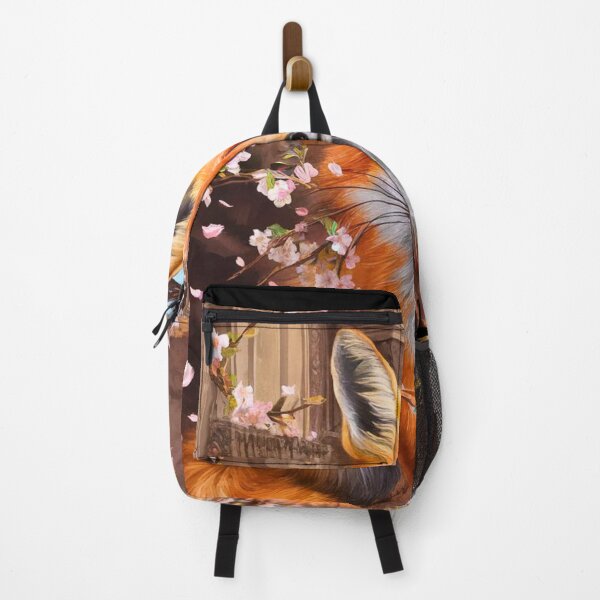 Item preview, Fox Portrait. Fox with cherry blossom, fox painting, Michelangelo style designed and sold by FoxVibes.