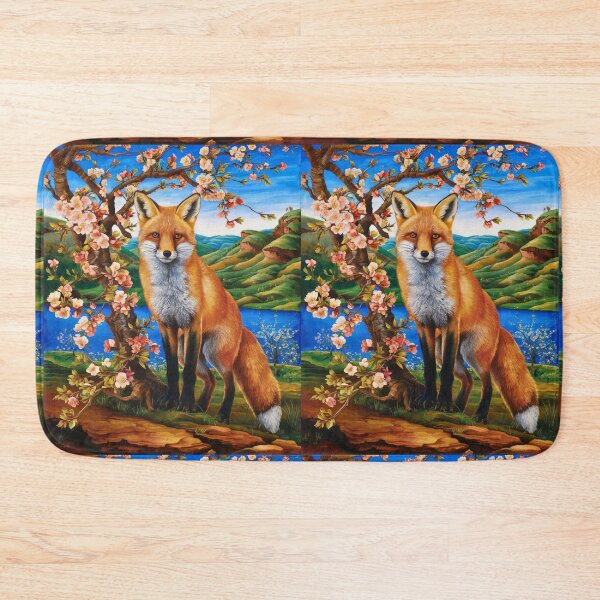 Artikelvorschau, Fuchs-Porträt. Fuchs mit Kirschblüte, Fuchs-Malerei, Michelangelo-Stil entworfen und verkauft von FoxVibes.