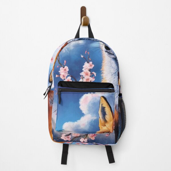 Item preview, Fox Portrait. Fox with cherry blossom, fox painting, Michelangelo style designed and sold by FoxVibes.