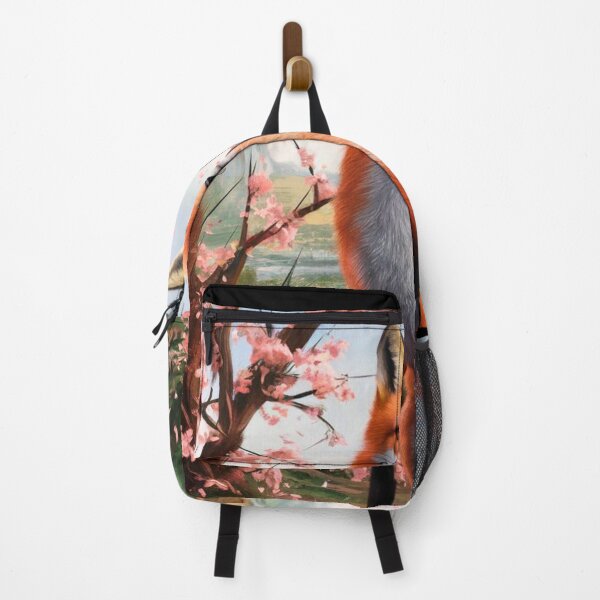 Item preview, Fox Portrait. Fox with cherry blossom, fox painting, Michelangelo style designed and sold by FoxVibes.
