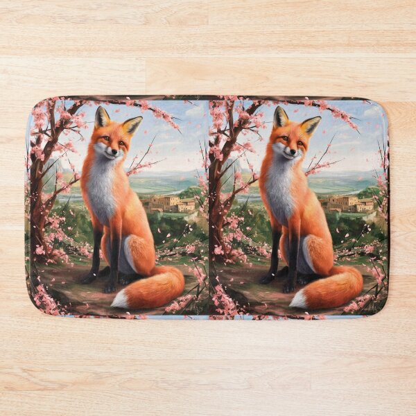 Artikelvorschau, Fuchs-Porträt. Fuchs mit Kirschblüte, Fuchs-Malerei, Michelangelo-Stil entworfen und verkauft von FoxVibes.