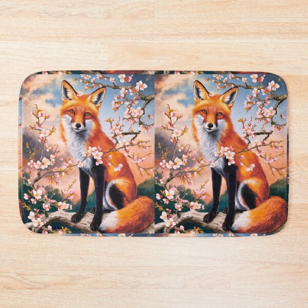 Artikelvorschau, Fuchs-Porträt. Fuchs mit Kirschblüte, Fuchs-Malerei, Michelangelo-Stil entworfen und verkauft von FoxVibes.