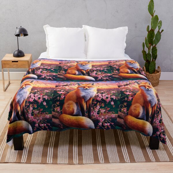 Artikelvorschau, Fuchs-Porträt. Fuchs mit Kirschblüte, Fuchs-Malerei, Michelangelo-Stil entworfen und verkauft von FoxVibes.