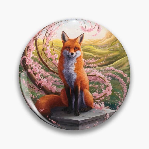 Artikelvorschau, Fuchs-Porträt. Fuchs mit Kirschblüte, Fuchs-Malerei, Michelangelo-Stil entworfen und verkauft von FoxVibes.