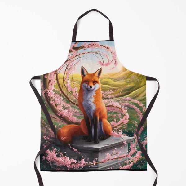 Artikelvorschau, Fuchs-Porträt. Fuchs mit Kirschblüte, Fuchs-Malerei, Michelangelo-Stil entworfen und verkauft von FoxVibes.