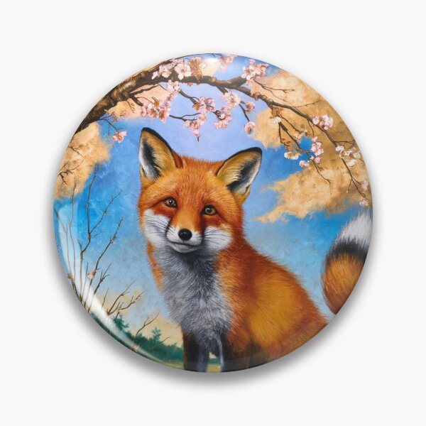 Artikelvorschau, Fuchs-Porträt. Fuchs mit Kirschblüte, Fuchs-Malerei, Michelangelo-Stil entworfen und verkauft von FoxVibes.