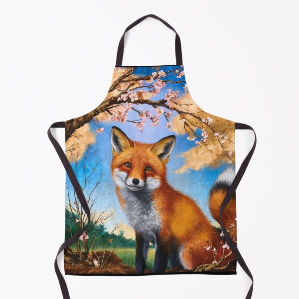 Artikelvorschau, Fuchs-Porträt. Fuchs mit Kirschblüte, Fuchs-Malerei, Michelangelo-Stil entworfen und verkauft von FoxVibes.
