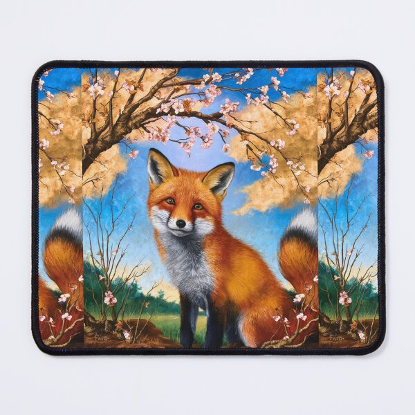 Artikelvorschau, Fuchs-Porträt. Fuchs mit Kirschblüte, Fuchs-Malerei, Michelangelo-Stil entworfen und verkauft von FoxVibes.