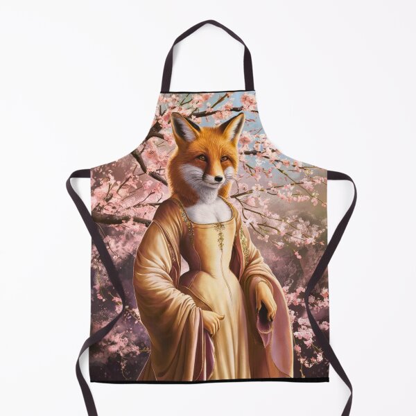 Artikelvorschau, Fuchs-Porträt. Fuchs mit Kirschblüte, Fuchsfigur, Fuchsmalerei, Michelangelo-Stil entworfen und verkauft von FoxVibes.