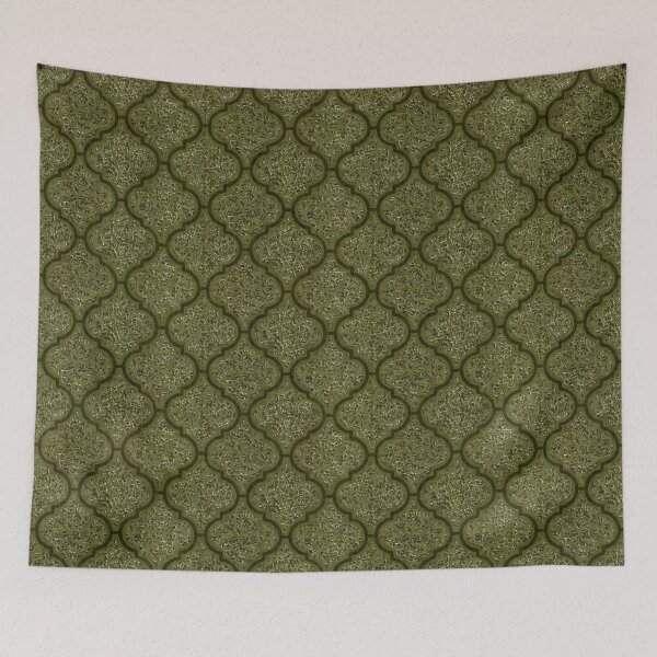 Item preview, Metallic Moroccan Tile - Olive Green  designed and sold by Sarah Thorpe Designs .