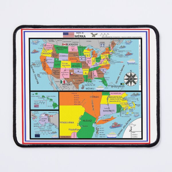 Item preview, Mapa di Mérka/USA Map: An Interpretation  designed and sold by SkolaNobu.