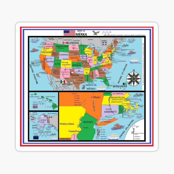 Artikel-Vorschau von Mapa di Mérka/USA-Karte: Eine Interpretation, designt und verkauft von SkolaNobu.