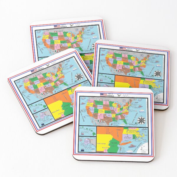 Item preview, Mapa di Mérka/USA Map: An Interpretation  designed and sold by SkolaNobu.