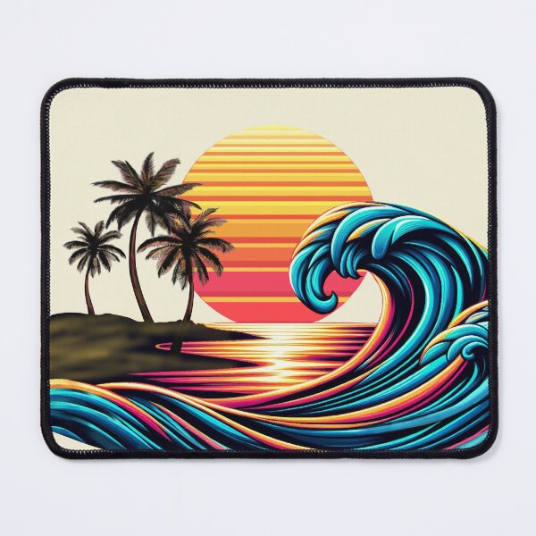 Item preview, Sunset Retro Beach Wave designed and sold by artcolory.