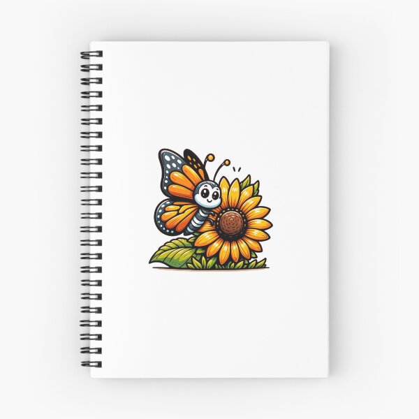Artikelvorschau, Farbenfroher Kawaii-Monarchfalter auf Sonnenblume Niedliche Kinderillustration mit entzückendem Schmetterling entworfen und verkauft von Gay-Koala.