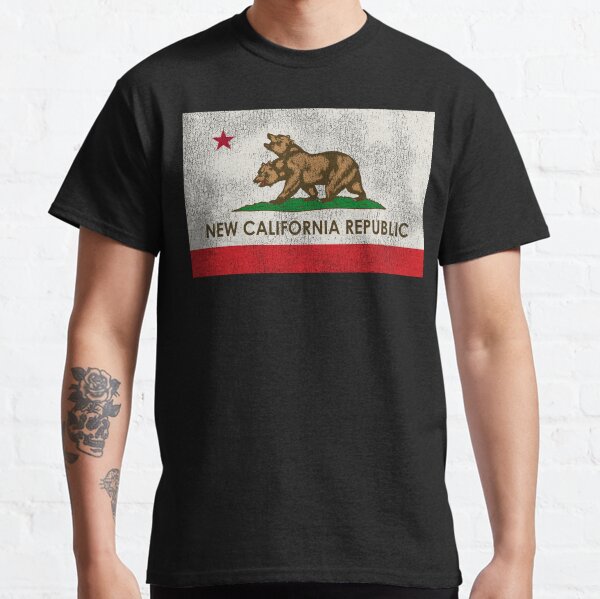 Vista previa del artículo con la obra «Bandera desgastada de la Nueva República de California», diseñado y vendido por Alema Art.