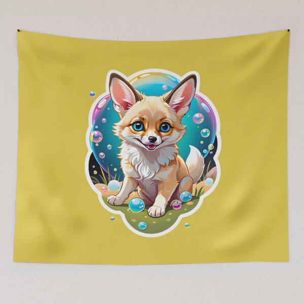 Item preview, Cute Baby Fennec Fox With Bubbles designed and sold by TheArtOfPat.