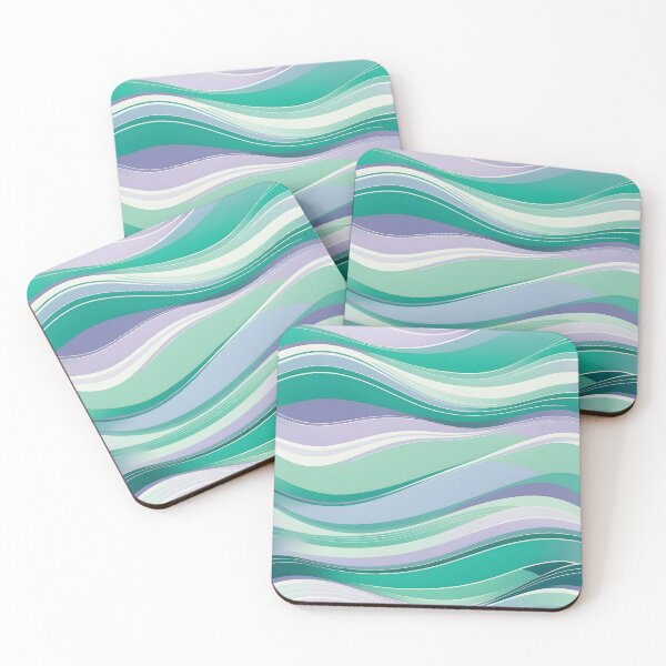 Item preview, Horizontal Fluid Wavy Pattern Green designed and sold by Prints and Lifestyle.