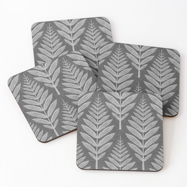 Item preview, Scandi Leaf - Liquorice Black designed and sold by Sarah Thorpe Designs .