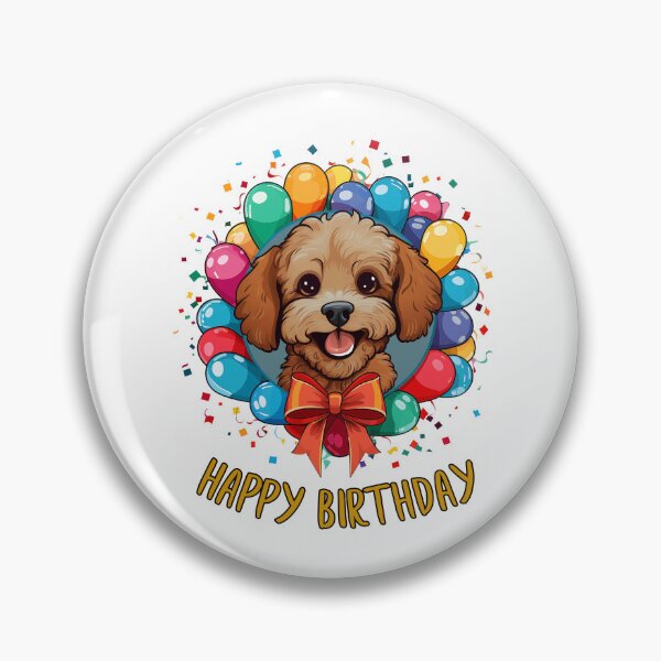 Artikelvorschau, Geburtstags-Ooodle-Hund – Rot – Alles Gute zum Geburtstag! entworfen und verkauft von wotsthis.
