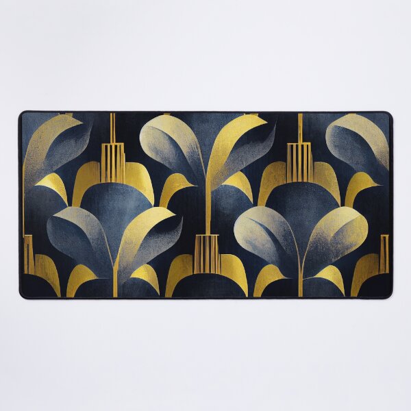 Item preview, Art Deco Cobalt Blue And Golden Vintage Pattern designed and sold by DEC02.