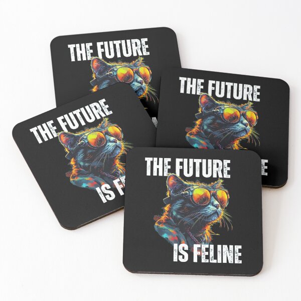 Item preview, The Future Is Feline. A neon kitty design designed and sold by Gilby-Designs.