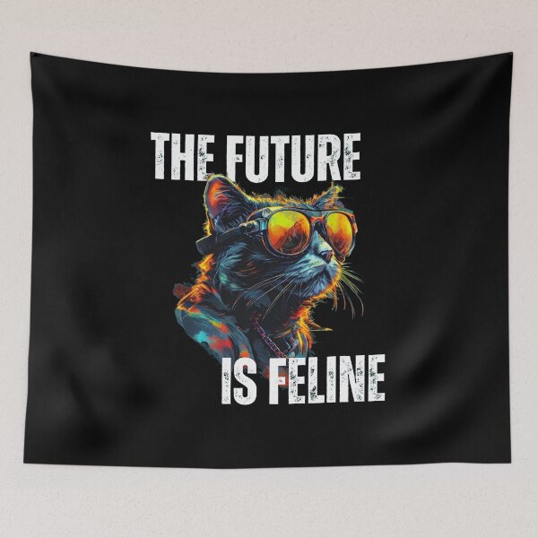 Item preview, The Future Is Feline. A neon kitty design designed and sold by Gilby-Designs.