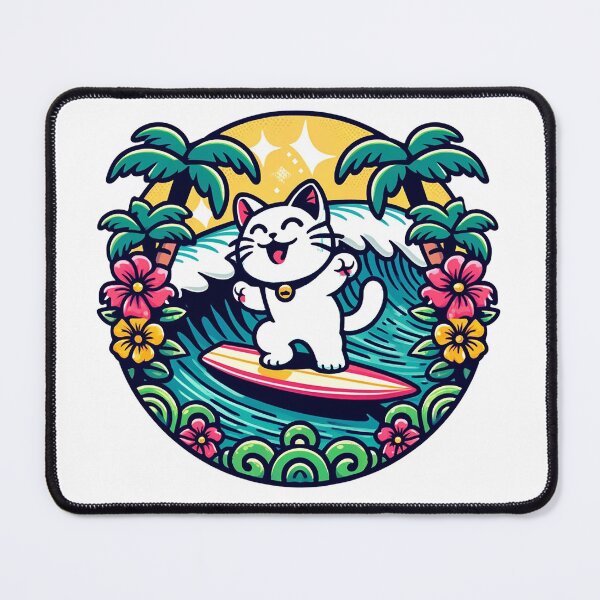 Item preview, Lucky Surfy Kitty designed and sold by Kona Cat Creationz.