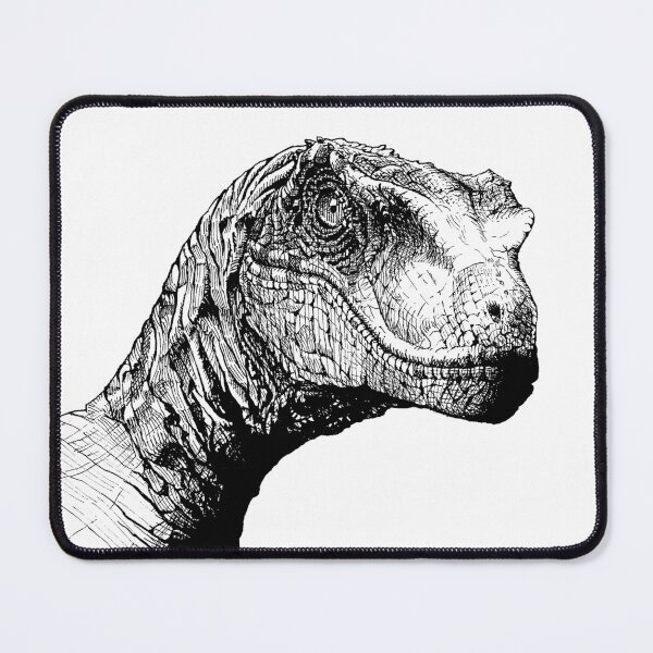 Item preview, Realistic Raptor Line Art Drawing (Light Grey) designed and sold by FunHelium.