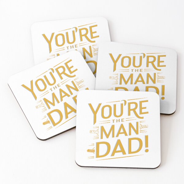 Item preview, You're the Man, Dad! - Contemporary Typography Father's Day Design designed and sold by HahaHandlesHub.