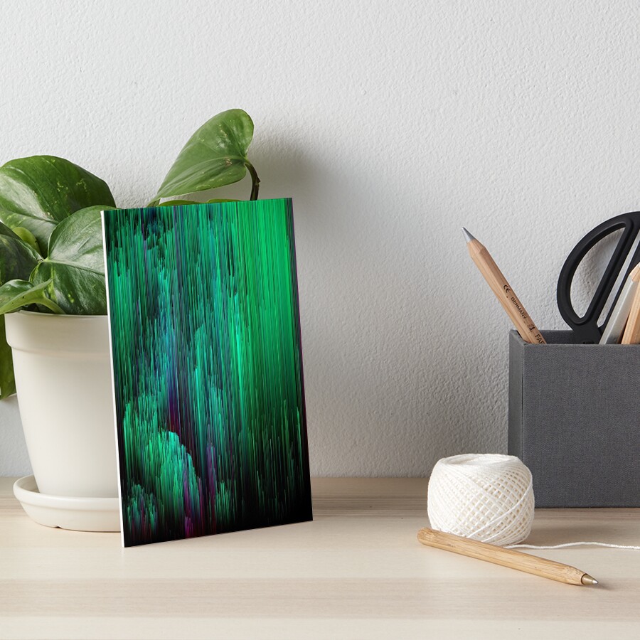 Lit from Below - Abstract Glitch Pixel Art Art Board Print