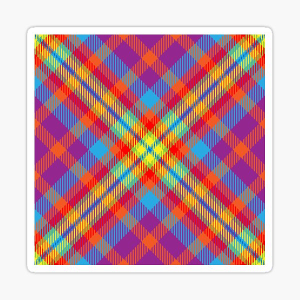 Aperçu de l'œuvre Madras rose bleu jaune violet créée et vendue par MissLyDesign.