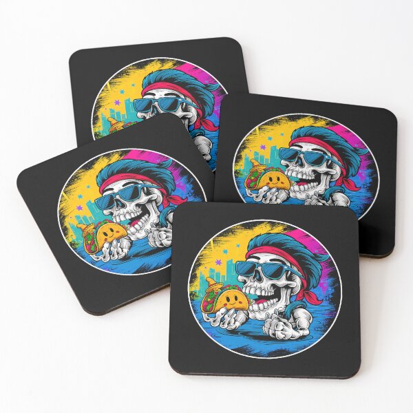 Item preview, Tacos Rocks Funny Skull T-Shirt designed and sold by Witty Shirts.