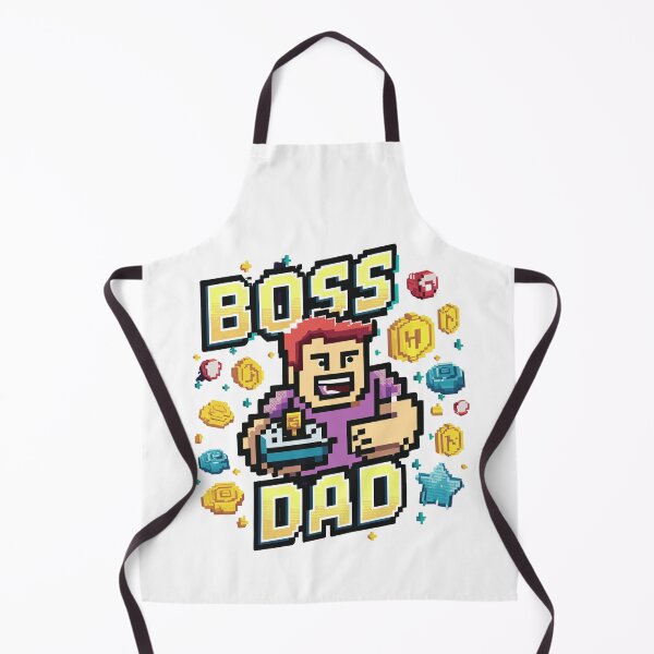 Item preview, Boss Dad - Retro Video Game Cover Father's Day Art designed and sold by HahaHandlesHub.