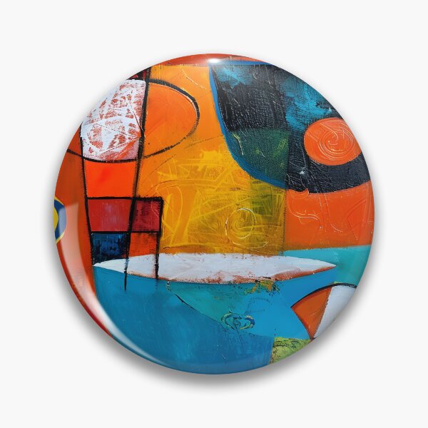 Item preview, Chromatic Cafe - Bold Geometric Abstraction of a Coffee Cup in Vibrant Hues designed and sold by OlfactoART Studio.