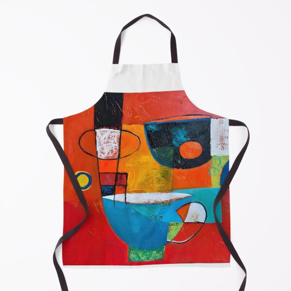 Item preview, Chromatic Cafe - Bold Geometric Abstraction of a Coffee Cup in Vibrant Hues designed and sold by OlfactoART Studio.
