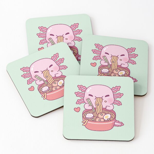 Item preview, Cute Axolotl Loves Ramen Noodles designed and sold by rustydoodle.