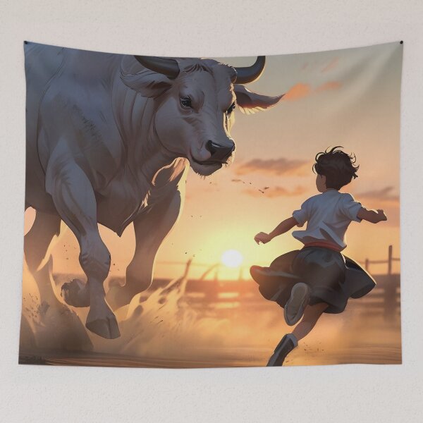 Item preview, Razor child and Camargue bull designed and sold by Astralia.