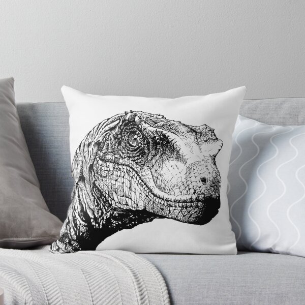 Item preview, Realistic Raptor Line Art Drawing (Blue Edition) designed and sold by FunHelium.