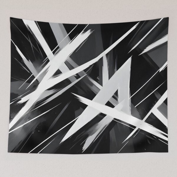 Item preview, Abstract White on Black Design designed and sold by papi1998.