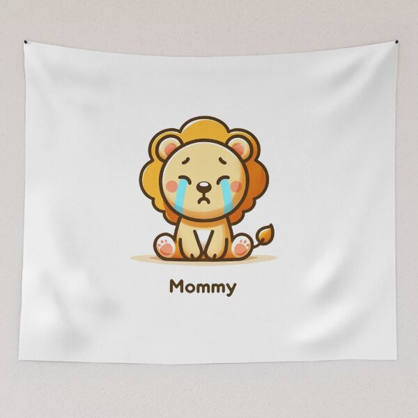 Item preview, Cute lion baby is crying, mommy, come quickly designed and sold by perfect-radius.