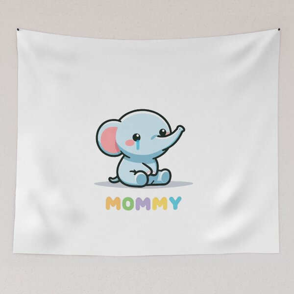 Item preview, Cute elephant baby is crying, mommy, come quickly designed and sold by perfect-radius.