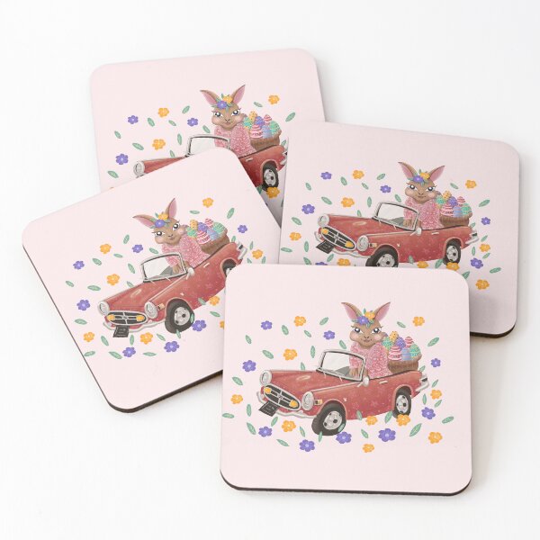 Item preview, Easter bunny in the car designed and sold by Kaushlydraw.