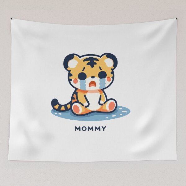 Item preview, Cute tiger baby is crying, mommy, come quickly designed and sold by perfect-radius.