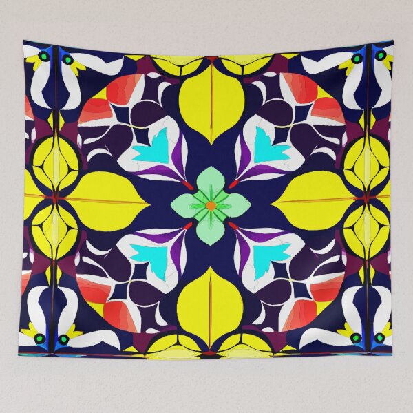 Item preview, Kaleidoscopic Blossom Nature's Geometric Play designed and sold by Highlandkings.