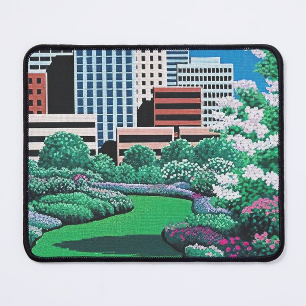 Item preview, Hiroshi Nagai Jungle City Garden Vintage illustration 90s Wall Art Summer gift for men Style Japan designed and sold by Nicodemuss.