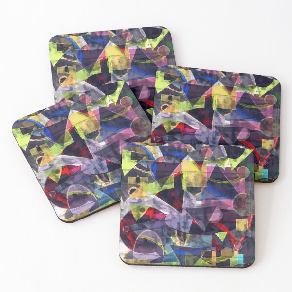 Item preview, Kandinsky inspired abstract geometric pattern designed and sold by WatercolourLily.