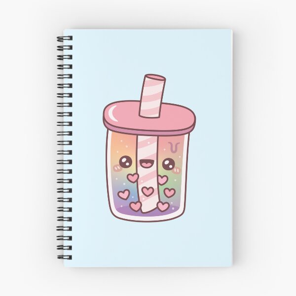 Item preview, Cute Rainbow Bubble Tea With Heart Boba Pearls designed and sold by rustydoodle.