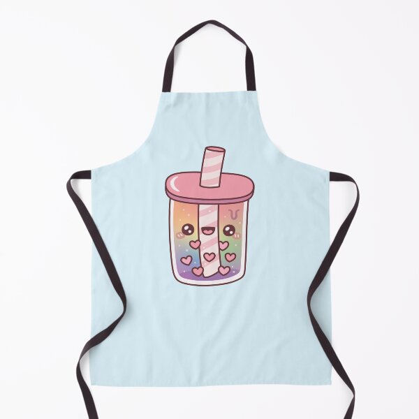 Item preview, Cute Rainbow Bubble Tea With Heart Boba Pearls designed and sold by rustydoodle.
